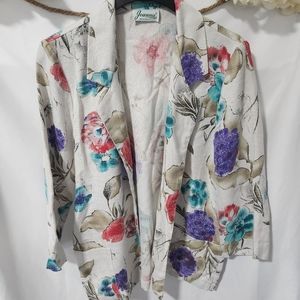 Joanna (Made In USA) Vintage Floral Blazer Medium